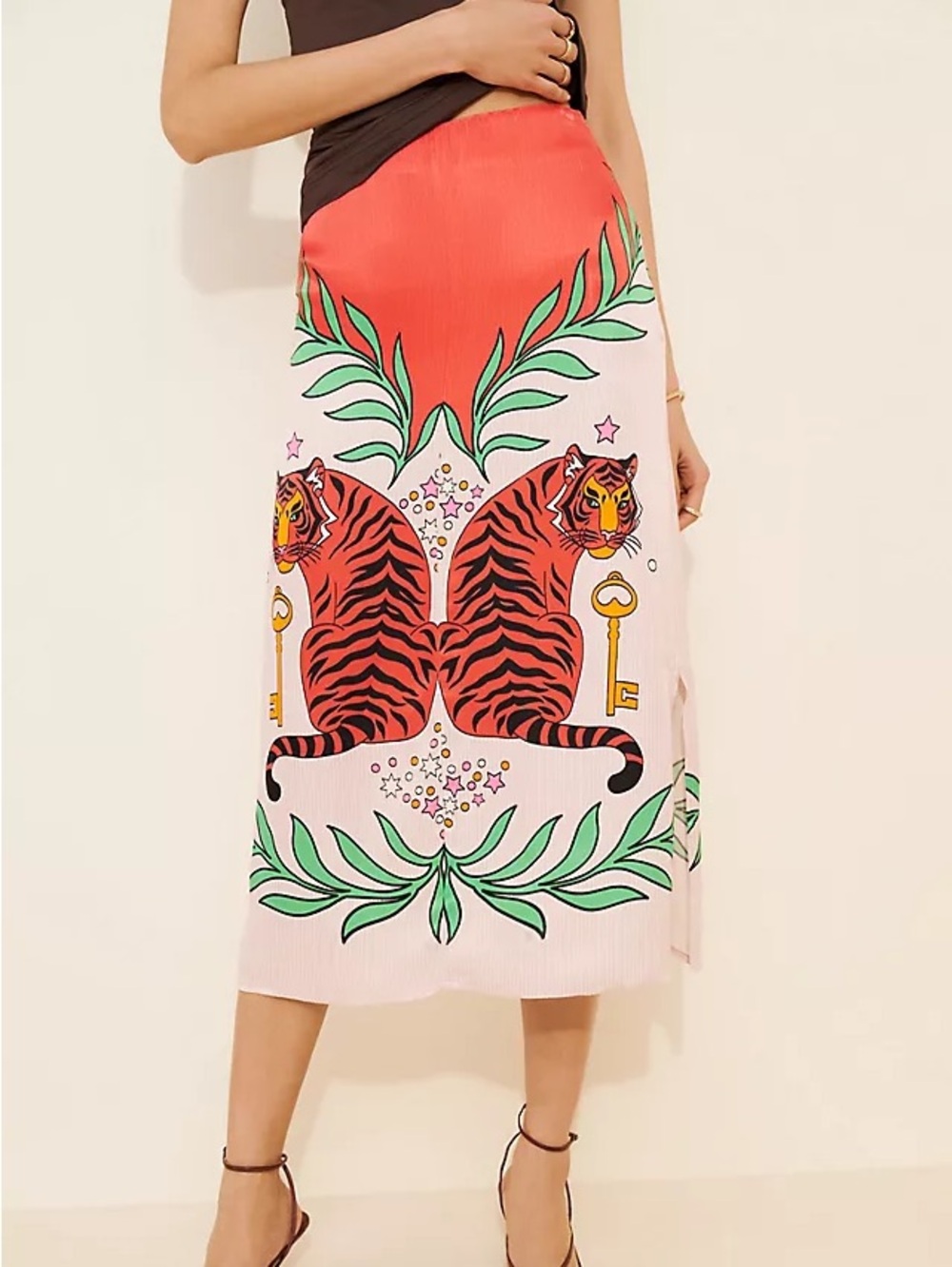 Anthropologie Bl-nk Lania Slip Midi Skirt Size Large in perfect condition